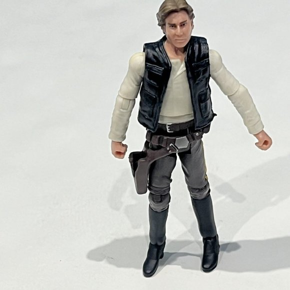 Vintage 2004 Hasbro Star Wars Saga Collection Han Solo Endor Figure Trench Coat - Picture 3 of 16